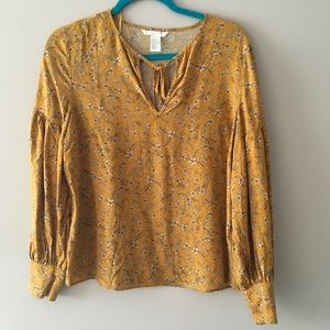 Yellow Floral longsleeve top